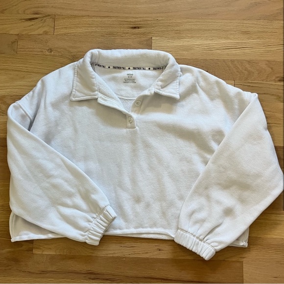 aerie Tops - Aerie White Cropped Sweatshirt